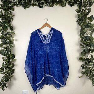 Tommy Bahama Ombra Blossoms Gauze Kaftan Blue NWT Women’s Size S